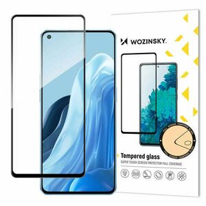 Wozinsky Tempered Glass Full Glue Super Tough Screen Protector Full Coveraged with Frame Case Friendly for Oppo Reno7 Pro 5G black kép