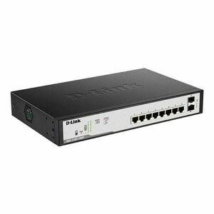 D-LINK Switch 8x1000Mbps (8xPOE) + 2xGigabit SFP Fémházas Asztali Menedzselhető, DGS-1100-10MPV2/E kép