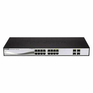 D-LINK Switch 16x1000Mbps + 4xGigabit kombó SFP Menedzselhető Rackes, DGS-1210-16/E kép