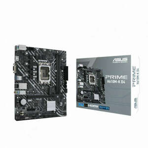 Asus Alaplap - Intel PRIME H610M-K D4 s1700 (H610, 2xDDR4 3200MHz, 4xSATA3, 1xM.2, HDMI+VGA) kép