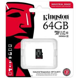 Kingston 64GB SD micro Industrial (SDXC Class 10 A1) (SDCIT2/64GBSP) memóriakártya kép