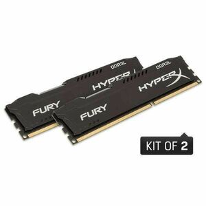 Kingston 16GB/1866MHz DDR-3 (Kit 2db 8GB) HyperX FURY fekete LoVo (HX318LC11FBK2/16) memória kép