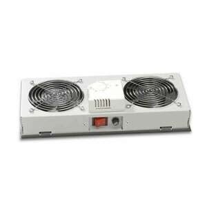 Lande 2 modulos ventilátor egység termosztáttal szürke (LN-FAN-THM-2FWMIP-LG) kép