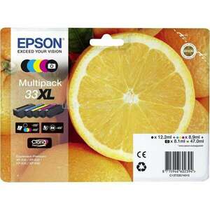 Epson 33XL T3357 MultiPack Black Cyan Magenta Yellow tintapatron 1x12; 4x10 ml C13T33574011 kép