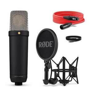 RØDE NT1 GEN5, nagymembrános kardioid kondenzátor stúdió mikrofon csomag, XLR és USB csatlakozókkal, fekete kép