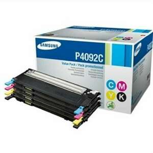 Samsung CLT-P4092C lézertoner Multipack Bk, C, M, Y (K4092S + C4092S + M4092S + Y4092S) eredeti Bk 1, 5K CMY 1K (SU392A) kép