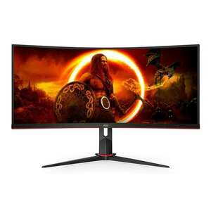 AOC Ívelt Gaming 180Hz VA monitor 34" CU34G2XP/BK, 3440x1440, 21: 9, 430cd/m2, 1ms, 2xHDMI/DisplayPort, 4xUSB kép