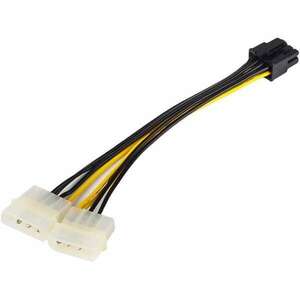 Blackbird tápkábel 2x4 pin molex male to 8 pin eps male, 15cm BH1505 kép