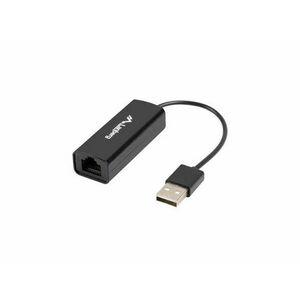 LANBERG USB &gt;RJ45 ETHERNET ADAPTER HÁLÓZATI KÁRTYA USB 2.0 1X RJ45 100MB Kábel kép