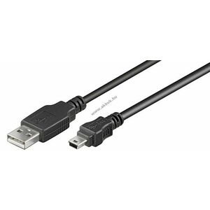 Goobay USB kábel 2.0 - mini USB 5pin csatlakozóval 1, 5m fekete kép