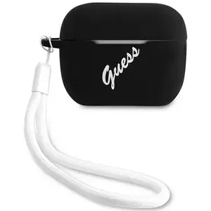 Tok Guess GUACAPLSVSBW AirPods Pro cover black white Silicone Vintage (GUACAPLSVSBW) kép