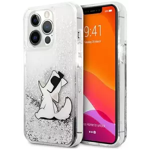 Tok Karl Lagerfeld KLHCP13LGCFS iPhone 13 Pro 6, 1" silver hardcase Liquid Glitter Choupette Fun (KLHCP13LGCFS) kép