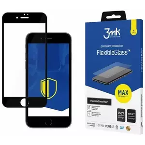 TEMPERED KIJELZŐVÉDŐ FÓLIA 3MK FlexibleGlass Max iPhone 7/8/SE 2020 black kép