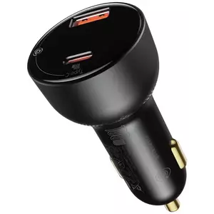 Autó töltő Baseus Superme Car charger, USB, USB-C, 100W (black) kép