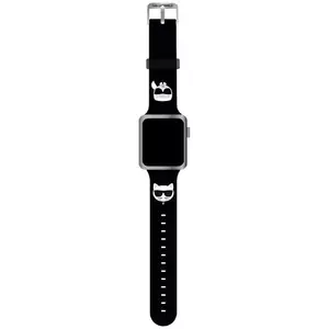 Óraszíj Karl Lagerfeld Strap KLAWMSLCKK Apple Watch 38/40/41mm black strap Silicone Karl & Choupette Heads (KLAWMSLCKK) kép