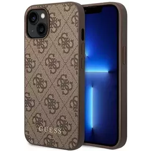 Tok Guess GUHCP14SG4GFBR iPhone 14 6, 1" brown hard case 4G Metal Gold Logo (GUHCP14SG4GFBR) kép