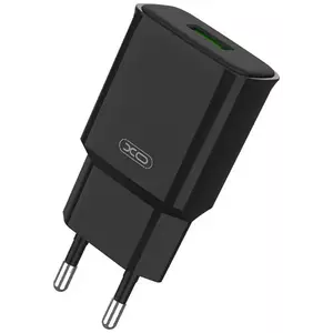 Töltő Wall charger XO L92D, 1x USB, 18W, QC 3.0 (black) (6920680825622) kép