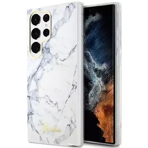 Tok Guess Samsung Galaxy S23 Ultra white hardcase Marble (GUHCS23LPCUMAH) kép