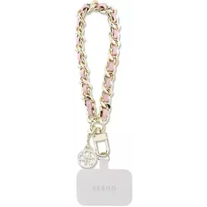 medál Guess GUOUCHSAMC4P Universal Hand Strap pink Saffiano Chain 4G Charm (GUOUCHSAMC4P) kép