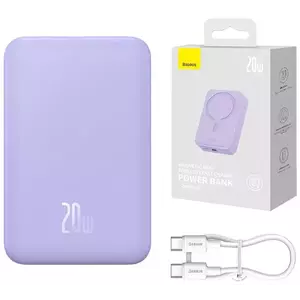 Töltő Powerbank Baseus Magnetic Mini 20000mAh 20W MagSafe (purple) kép