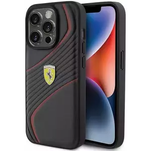 Tok Ferrari FEHCP15LPTWK iPhone 15 Pro 6.1" black hardcase Twist Metal Logo (FEHCP15LPTWK) kép