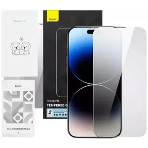 TEMPERED KIJELZŐVÉDŐ FÓLIA Privacy Protection Tempered Glass Baseus Crystal Series iPhone 14 Pro kép