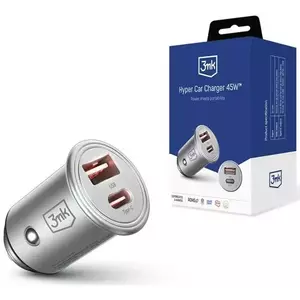 Töltő 3MK HyperCar Charger 45W Car charger 1xUSB-A + 1xUSB-C kép