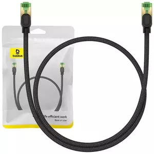 Kábel Baseus Braided network cable cat.8 Ethernet RJ45, 40Gbps, 0, 5m (black) kép