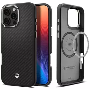 Tok Spigen Enzo Aramid, black natural - iPhone 16 Pro Max (ACS08501) kép