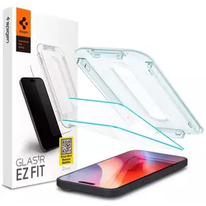 TEMPERED KIJELZŐVÉDŐ FÓLIA Spigen Glass tR EZ Fit 2 Pack, transparency - iPhone 16 Pro Max (AGL07907) kép