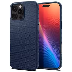 Tok Spigen Liquid Air, navy blue - iPhone 16 Pro Max (ACS07989) kép