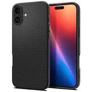 Tok Spigen Liquid Air, matte black - iPhone 16 (ACS08194) kép