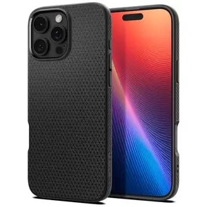 Tok Spigen Liquid Air, matte black - iPhone 16 Pro (ACS08117) kép