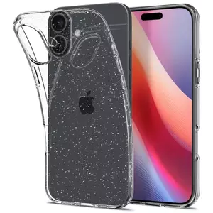 Tok Spigen Liquid Crystal Glitter, crystal quartz - iPhone 16 (ACS08192) kép