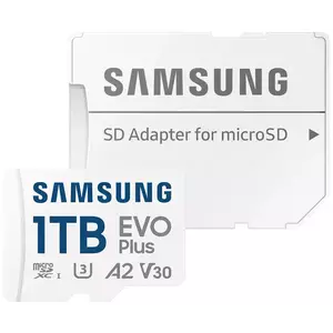 Memóriakártya Samsung EVO Plus/micro SDXC/1TB/UHS-I U3 / Class 10/+ Adapter/White kép