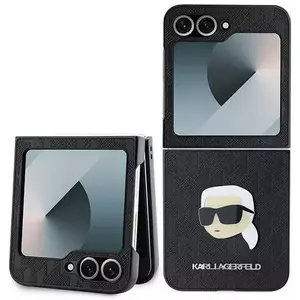 Tok Karl Lagerfeld KLHCZF6PGKSKIHK Z Flip6 F741 black Saffiano Monogram (KLHCZF6PGKSKIHK) kép