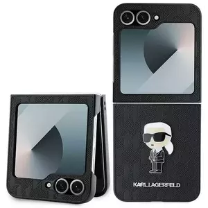 Tok Karl Lagerfeld KLHCZF6SAPKINPK Z Flip6 F741 black Saffiano Monogram Ikonik Pin (KLHCZF6SAPKINPK) kép