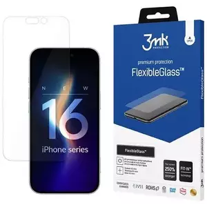 TEMPERED KIJELZŐVÉDŐ FÓLIA 3MK FlexibleGlass iPhone 16 Plus Hybrid Glass kép