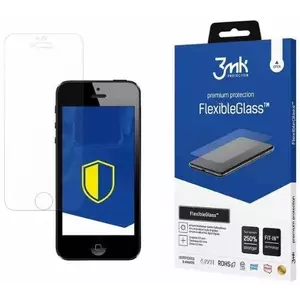 TEMPERED KIJELZŐVÉDŐ FÓLIA 3MK FlexibleGlass iPhone 5/5S/SE Hybrid Glass kép