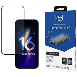 TEMPERED KIJELZŐVÉDŐ FÓLIA 3MK HardGlass Max iPhone 16 Pro black, Fullscreen Glass () kép