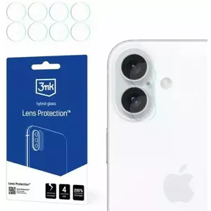 TEMPERED KIJELZŐVÉDŐ FÓLIA 3MK Lens Protect iPhone 16 Camera lens protection 4pcs kép