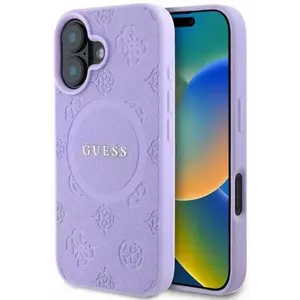 Tok Guess GUHMP16SPSAPSMEU iPhone 16 6, 1" purple HC MagSafe Safiano Peony Classic Logo (GUHMP16SPSAPSMEU) kép