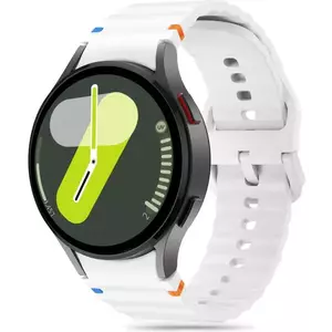 Óraszíj TECH-PROTECT SILICONE SPORT SAMSUNG GALAXY WATCH 4 / 5 / 5 PRO / 6 / 7 / FE WHITE (5906302313396) kép