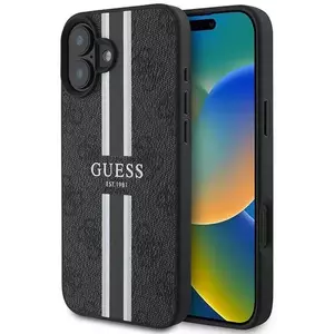 Tok Guess GUHMP16MP4RPSK iPhone 16 Plus 6.7" black hardcase 4G Printed Stripes MagSafe (GUHMP16MP4RPSK) kép