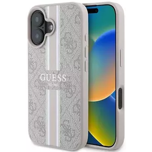 Tok Guess GUHMP16MP4RPSP iPhone 16 Plus 6.7" pink hardcase 4G Printed Stripes MagSafe (GUHMP16MP4RPSP) kép