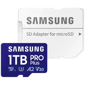 Memóriakártya Samsung PRO Plus/ micro SDXC/ 1TB/ UHS-I U3 / Class 10/ + SD Adapter/ Blue kép