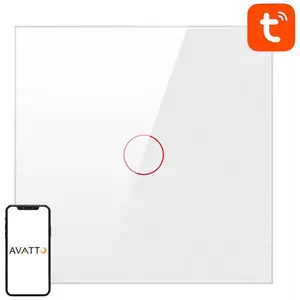 Kapcsoló Avatto LZTS02-EU-W1 ZigBee Touch Light Switch Single Without Neutral TUYA (white) kép