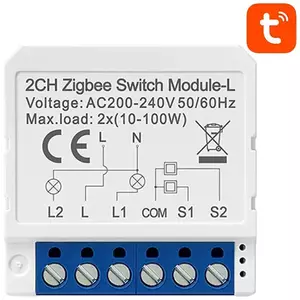 Kapcsoló Avatto Smart ZigBee Wall Switch LZWSM16-W2 Without Neutral TUYA kép