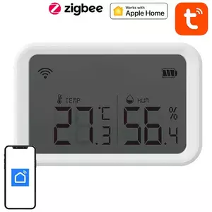 NEO Temperature and Humidity Sensor Zigbee HomeKit NAS-TH02BH with display kép