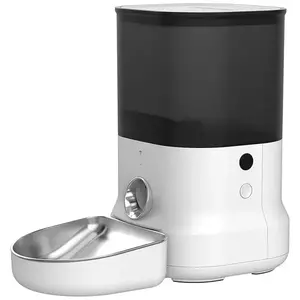 Dogness Smart Food Dispenser with Metal Bowl (White) kép